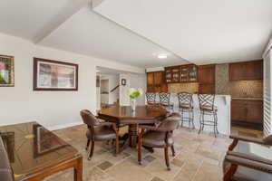 Second Dining area off Family room and kitchenette