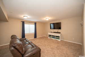 View of carpeted living room