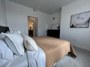 View of carpeted bedroom