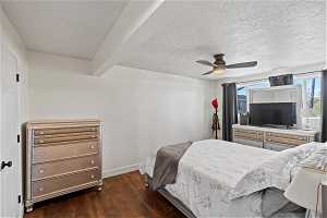 Large primary bedroom with a big walk-in closet.