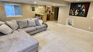 Basement Family Room and Mini Kitchen and Bar