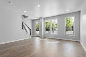 Interior space featuring wood-type flooring