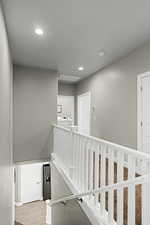 Interior space with light wood-type flooring