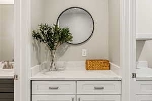 Bathroom featuring vanity