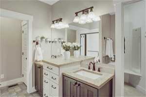 Owners bath with double sinks