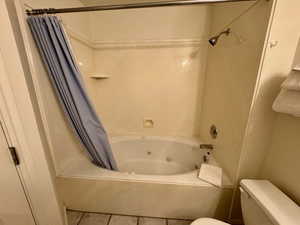 Bathroom with shower / bath combo