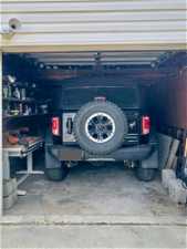Garage can hold a mid sized SUV