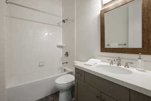 Full bath with vanity and  shower combination