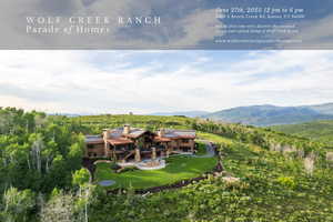 Exterior space featuring a mountain view and a patio