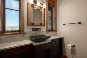 Bathroom featuring vanity