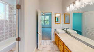 Large bathroom shared by the 2nd and 3rd bedrooms