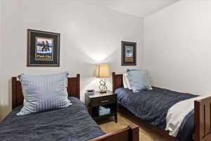 View of carpeted bedroom