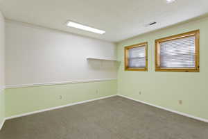 View of carpeted spare room