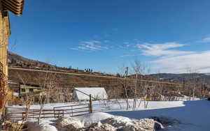 View of nearby features with a mountain view