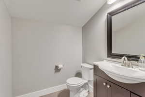 3/4 bathroom in the family room.