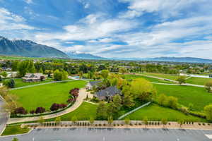 Bird's eye view featuring a mountain view