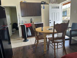 Dining space featuring light hardwood / wood-style floors