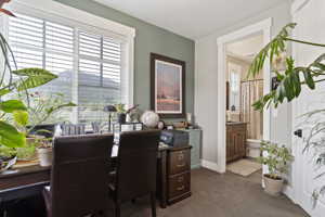 Home Office / Third Bedroom with Jack & Jill Bathroom Entrance