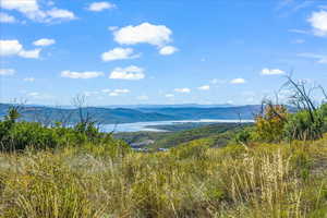 View standing on Lot 262 looking east at the Jordanelle Reservoir