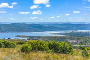 View standing on Lot 261 looking east with Skyridge Community and the Jordanelle Reservoir in background