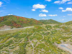 View above looking west; Skyridge Community cul-d-sac in bottom right