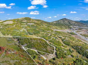 East Park Lots 260-263 looking south with Jordanelle Parkway on right side