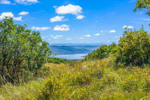 View standing on Lot 261 looking east at the Jordanelle Reservoir