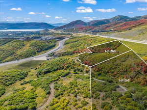 Looking south at Deer Valley Resort and the Jordanelle Reservoir