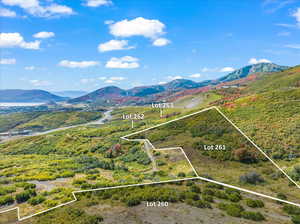 East Park Lots 261 and 260 looking south at Deer Valley, Skyridge Community, and the Jordanelle Reservoir