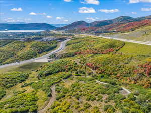 Looking south at Deer Valley Resort and the Jordanelle Reservoir