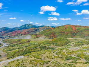 All four parcels with Deer Valley in background; A paved Skyridge cul-d-sac is shown in foreground.