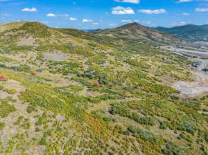 View above Lot 261 looking north at the East Park subdivision and a paved Skyridge cul-d-sac on right side