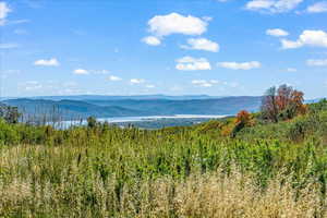 View standing on Lot 261 looking east at the Jordanelle Reservoir