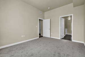 Primary bedroom with private bathroom.