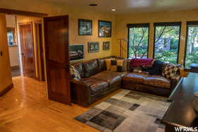 Living room featuring hardwood / wood-style floors