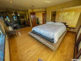 Bedroom featuring light hardwood / wood-style floors