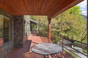 View of wooden terrace