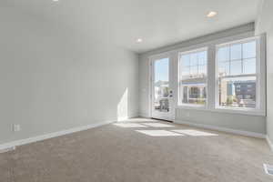 View of carpeted empty room