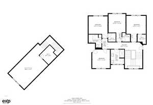 Upstairs Floor Plan with Bonus Room