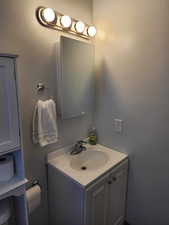 Bathroom featuring vanity