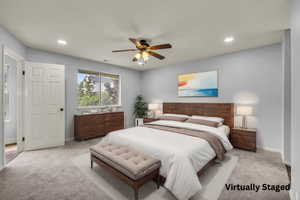 Virtually Staged Primary Bedroom