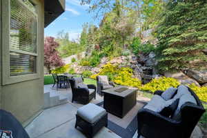 View of patio featuring an outdoor living space