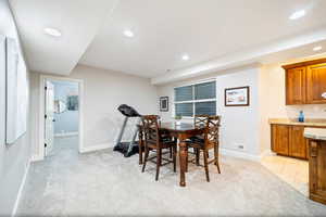 Basement dining area