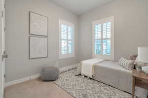 View of carpeted bedroom