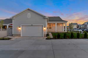 View of front of house featuring a garage