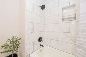 Bathroom with shower / bath combo