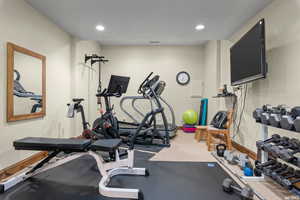 View of workout area