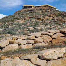 Stone lined roughed in driveway.