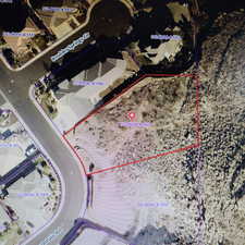 Arial of lot in the Boulders subdivision.