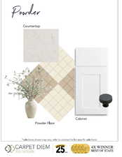 Powder bathroom finishes